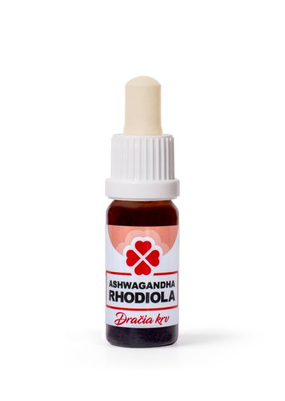 DRAGON HERBS - Dračia krv Ashwagandha + Rhodiola 10 ml (pri kúpe 3ks + 1ks GRATIS)